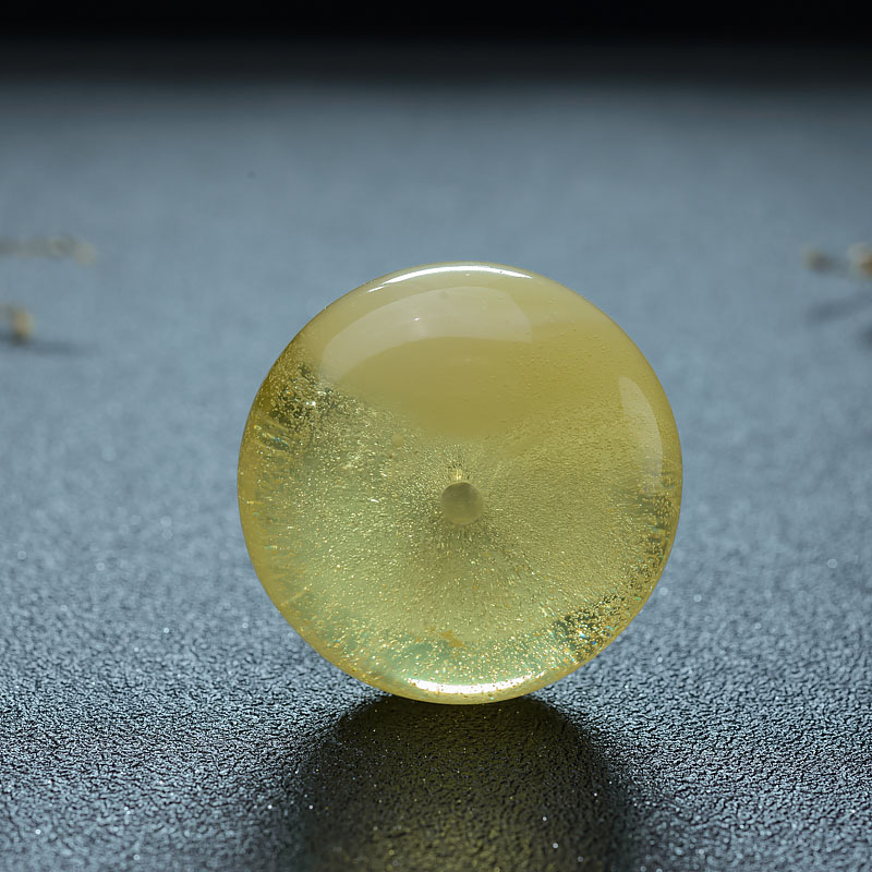 柠檬黄金绞蜜平安扣吊坠-红掌柜