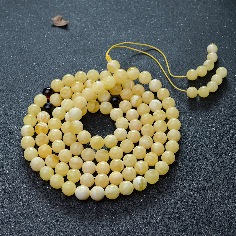 蜜蜡108佛珠-红掌柜