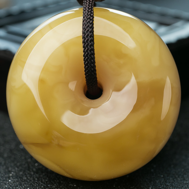 波罗的海蜜蜡平安扣吊坠-红掌柜