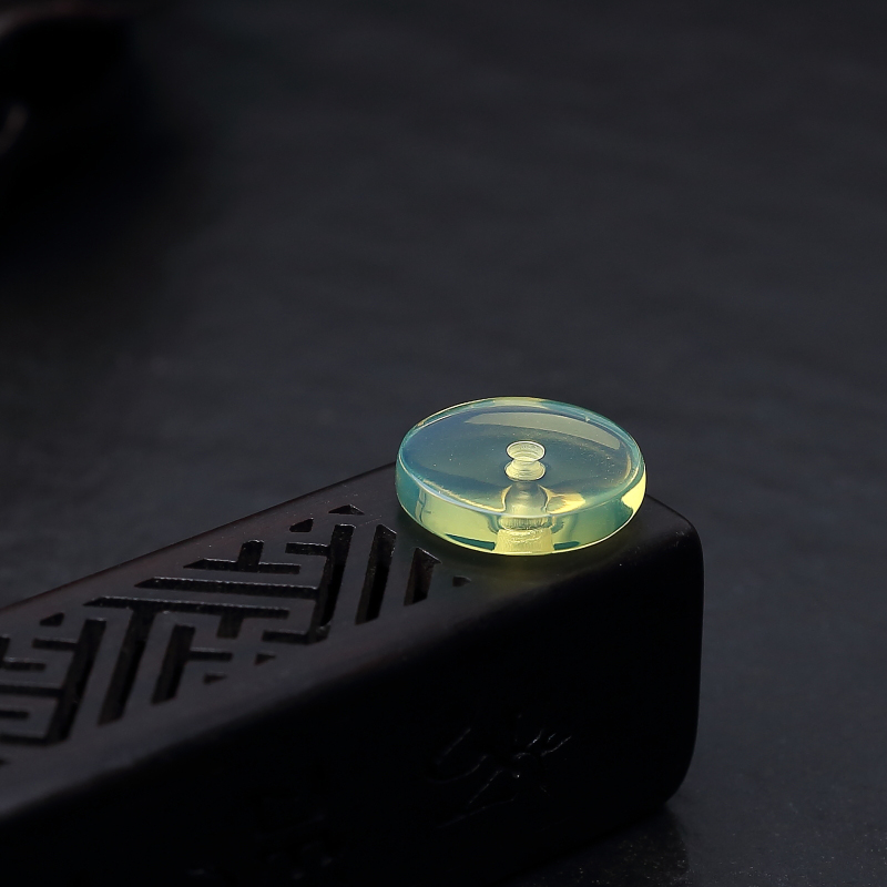 天然净水天空蓝蓝珀平安扣吊坠-红掌柜