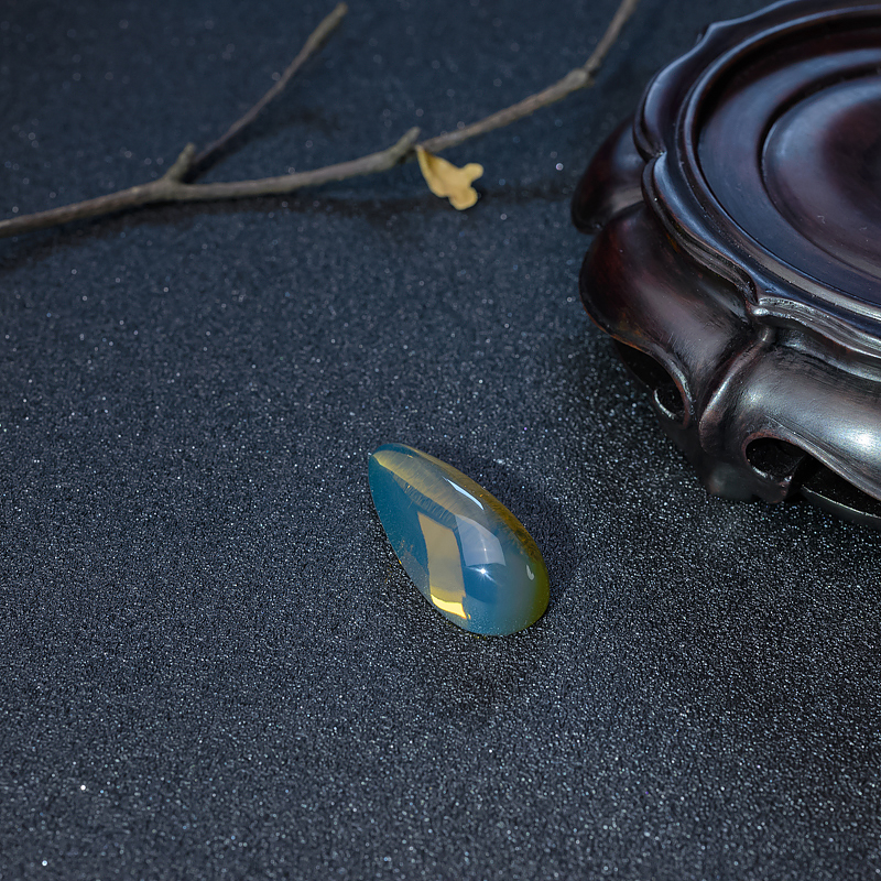 多米蓝珀水滴吊坠-红掌柜