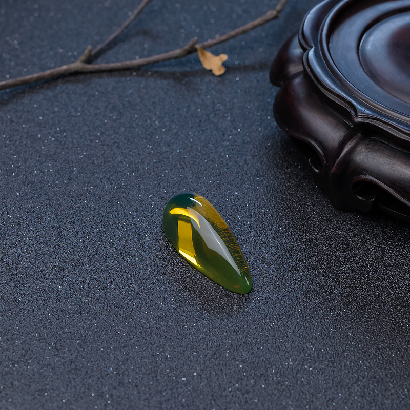 净水多米蓝珀吊坠-红掌柜