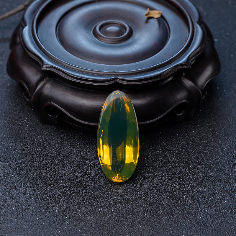 净水天空蓝多米蓝珀吊坠-红掌柜