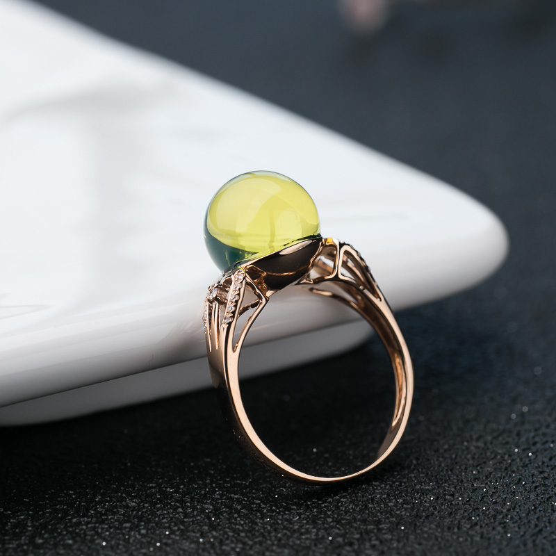 蓝珀戒指-红掌柜