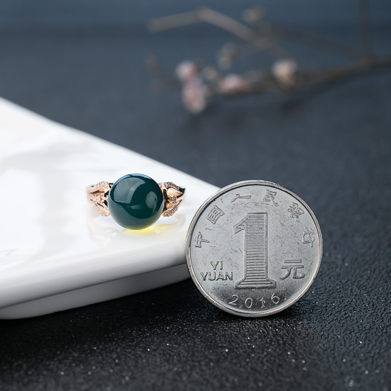 天然蓝珀戒指-红掌柜