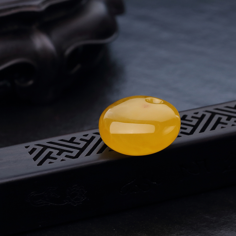 波罗的海天然鸡油黄蜜蜡吊坠-红掌柜