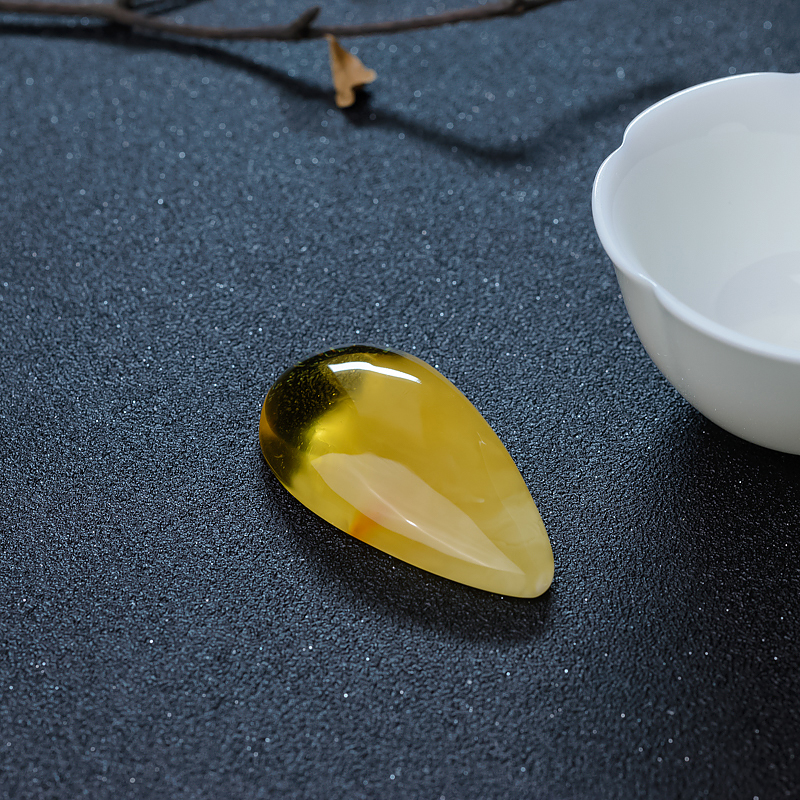 鸡油黄蜜蜡吊坠-红掌柜