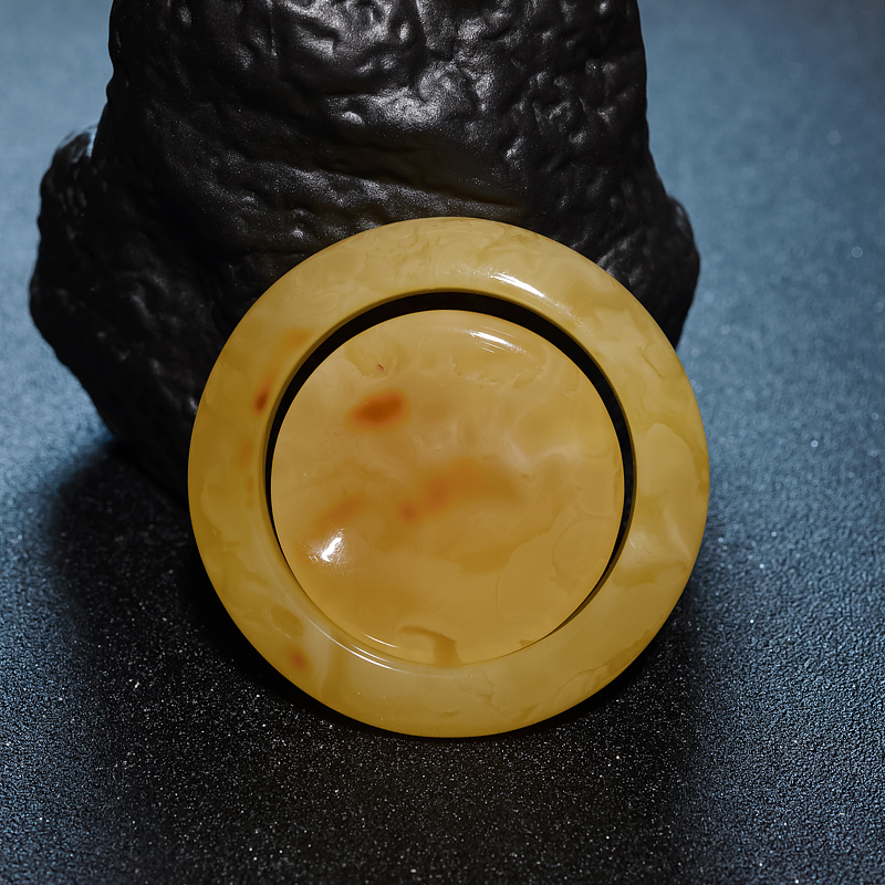 天然蜜蜡平安镯-红掌柜