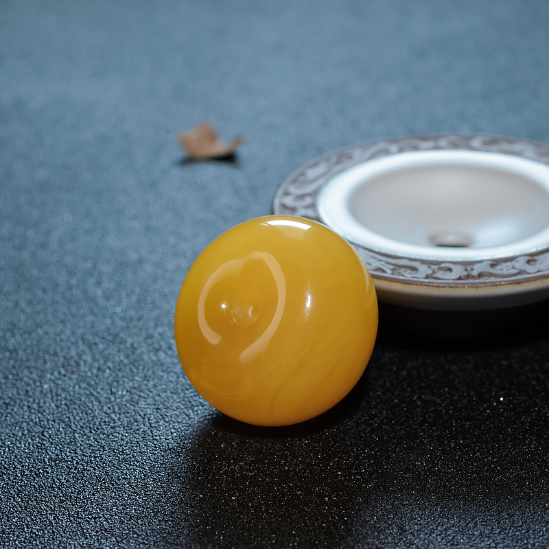 蜜蜡平安扣吊坠-红掌柜