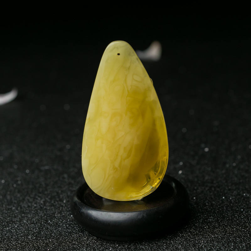 蜜蜡牡丹花挂坠-红掌柜