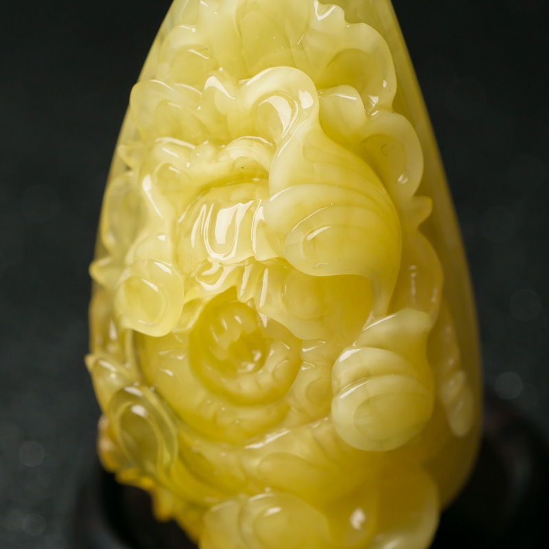 天然蜜蜡牡丹花挂坠-红掌柜