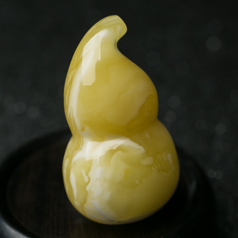 白花蜜蜡葫芦挂坠-红掌柜