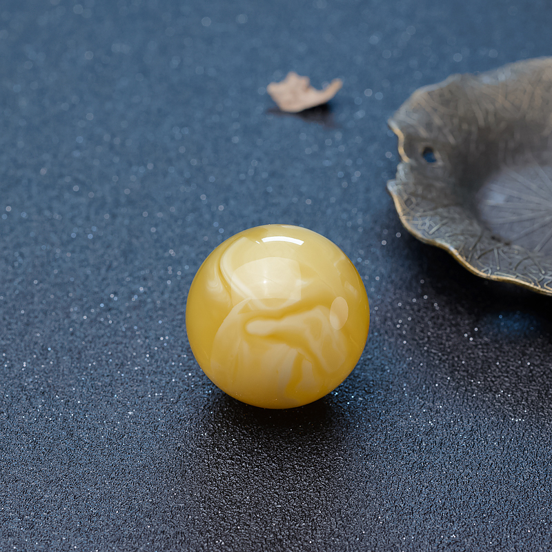 蜜蜡圆珠-红掌柜