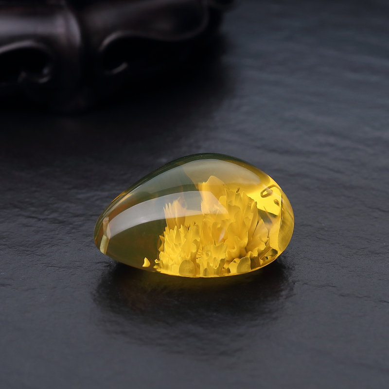 蓝珀蝶恋花吊坠-红掌柜