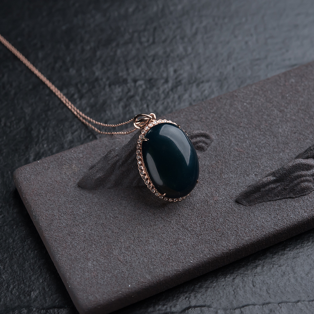 18K多米蓝珀项链-红掌柜