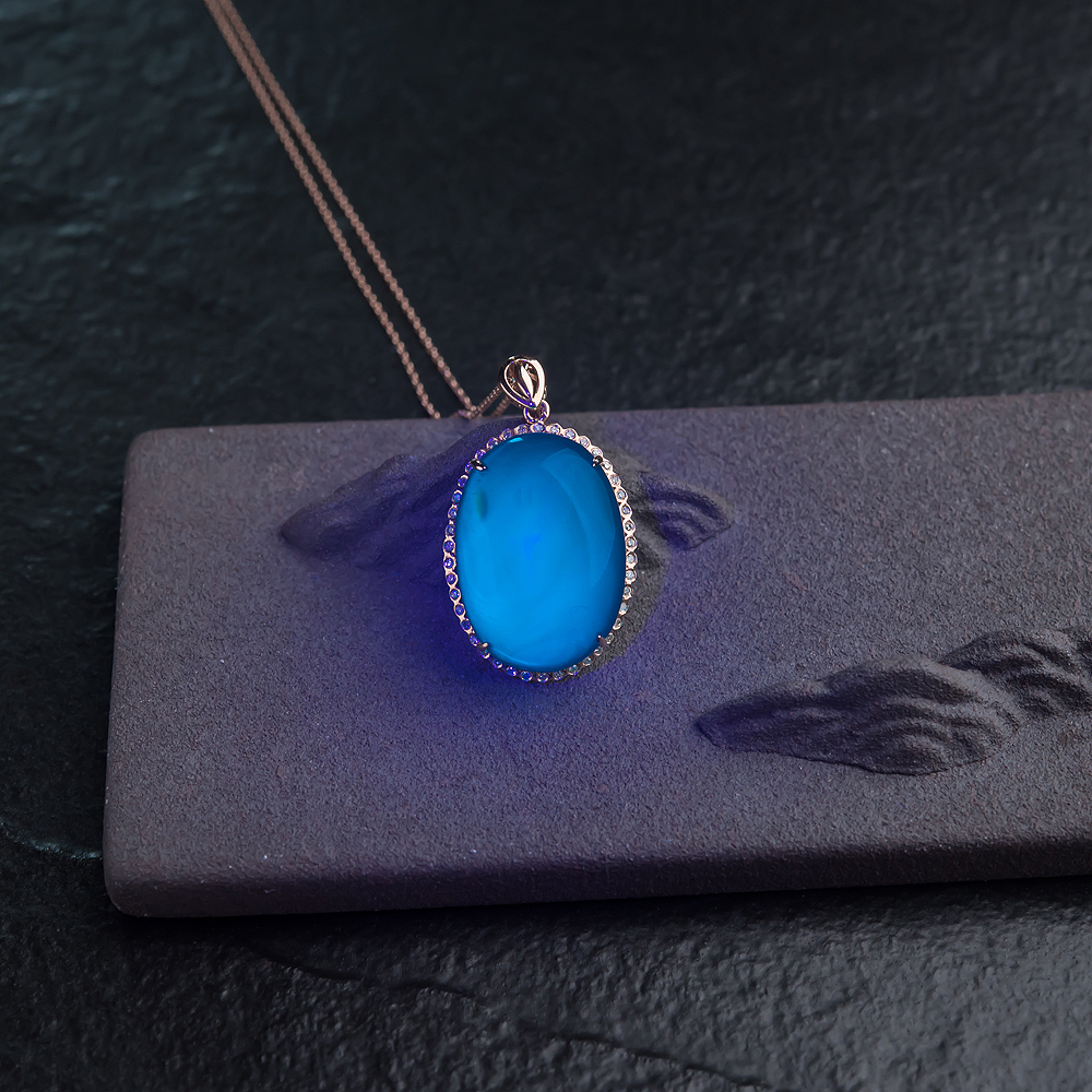 天然蓝珀项链-红掌柜