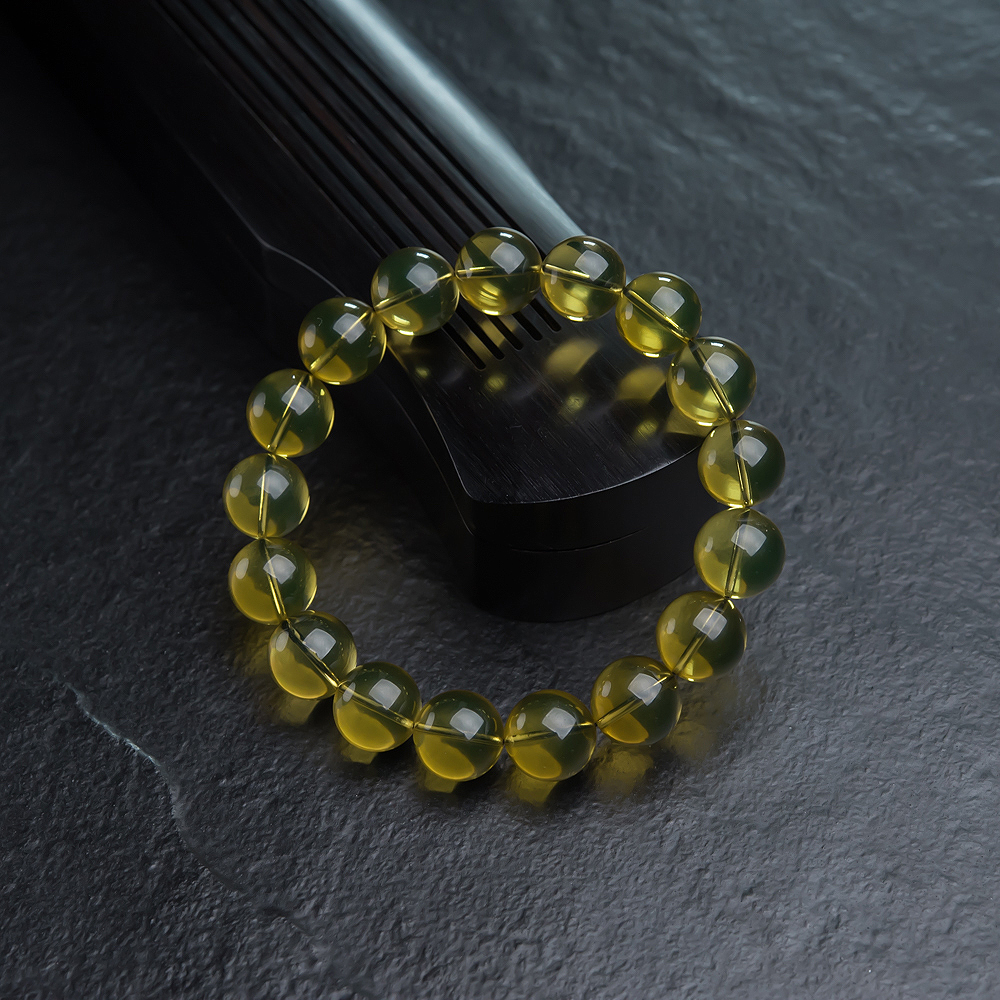 蓝珀单圈手串-红掌柜