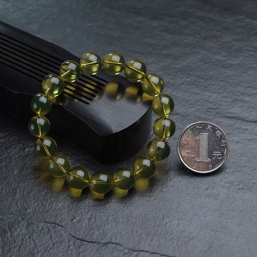 墨西哥蓝珀手串-红掌柜