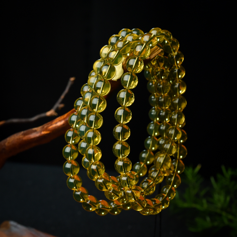 8.5mm蓝珀108佛珠-红掌柜