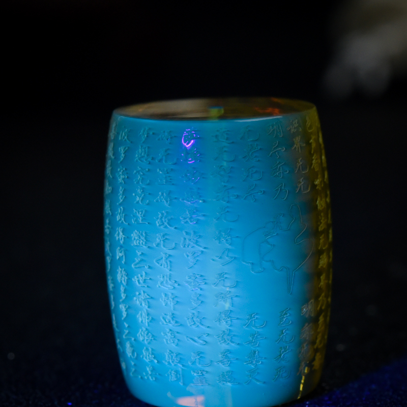 墨西哥蓝珀心经珠子-红掌柜