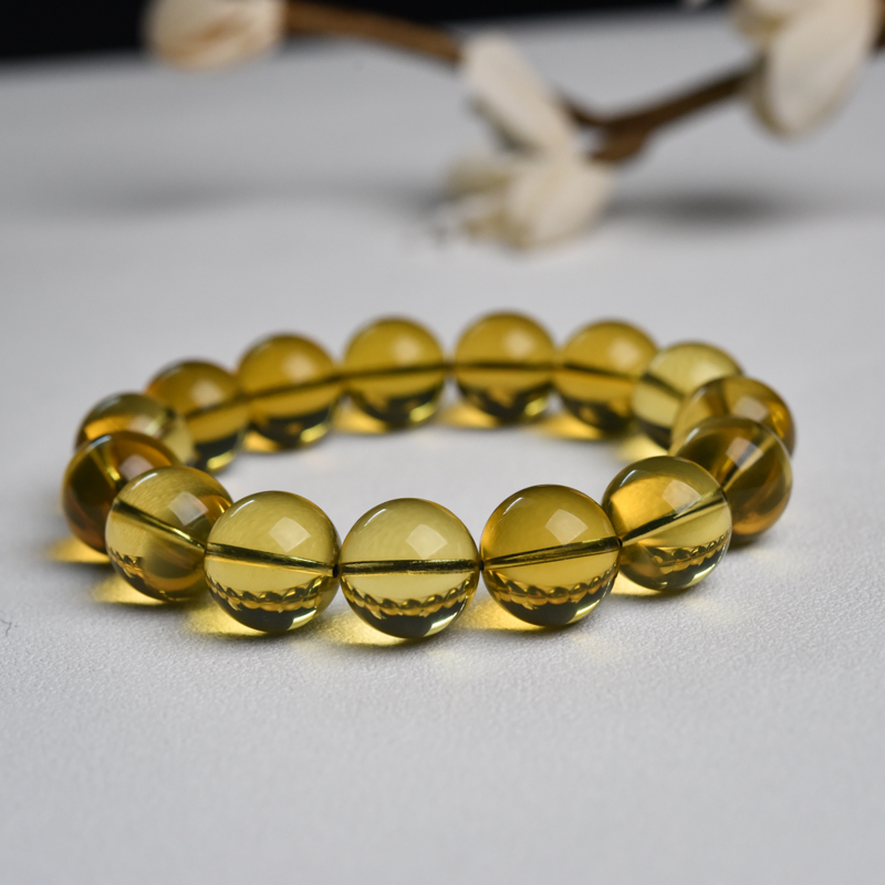 15mm墨西哥蓝珀单圈手串-红掌柜