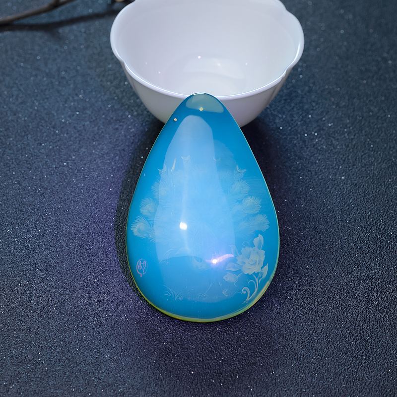 天然蓝珀吊坠-红掌柜