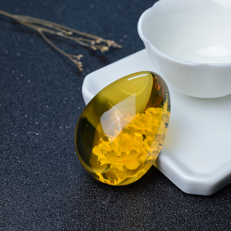 墨西哥蓝珀吊坠-红掌柜