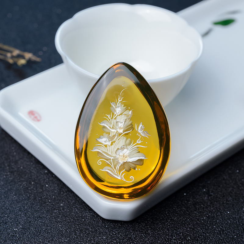 蓝珀吊坠-红掌柜