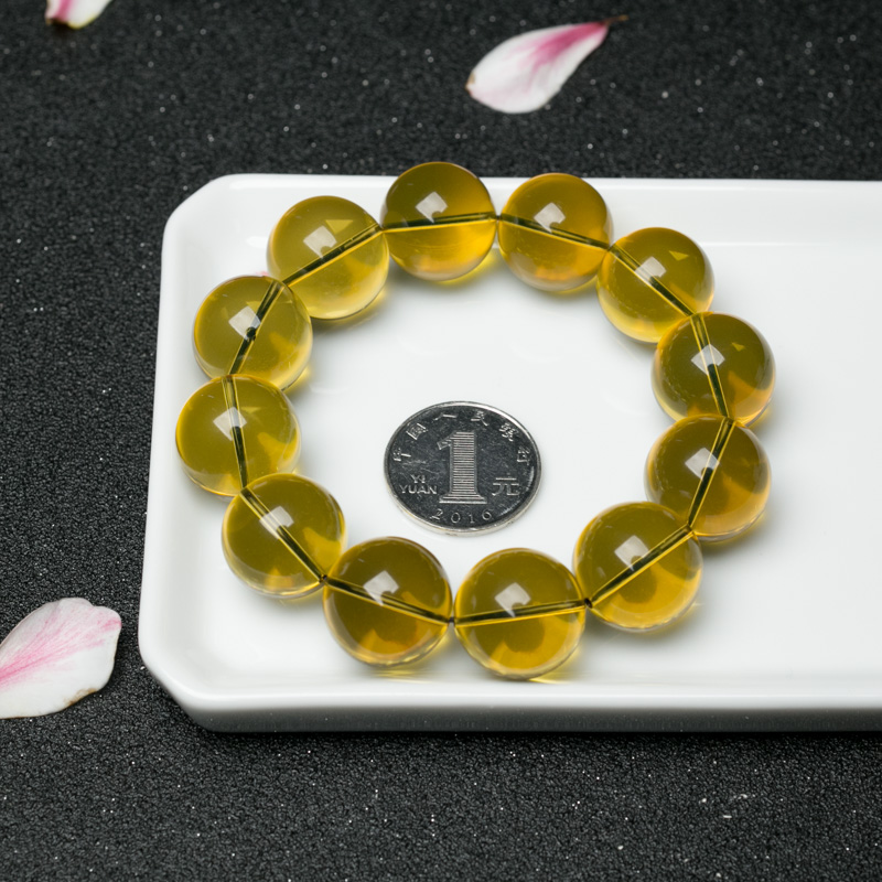 天然蓝珀手串-红掌柜