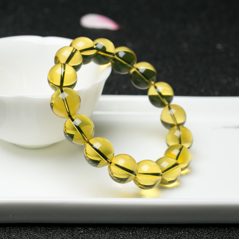 蓝珀单圈手串-红掌柜