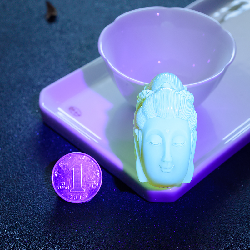 天然蓝珀观音头吊坠-红掌柜