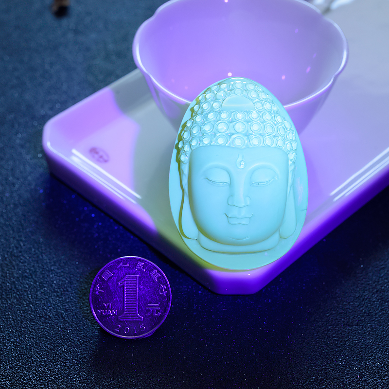 天然蓝珀佛头挂坠-红掌柜