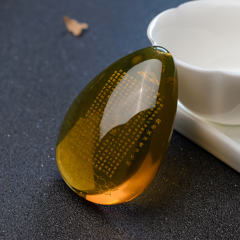 墨西哥蓝珀吊坠-红掌柜