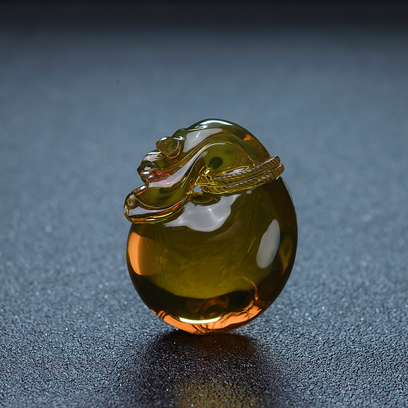 墨西哥蓝珀代代有钱吊坠-红掌柜