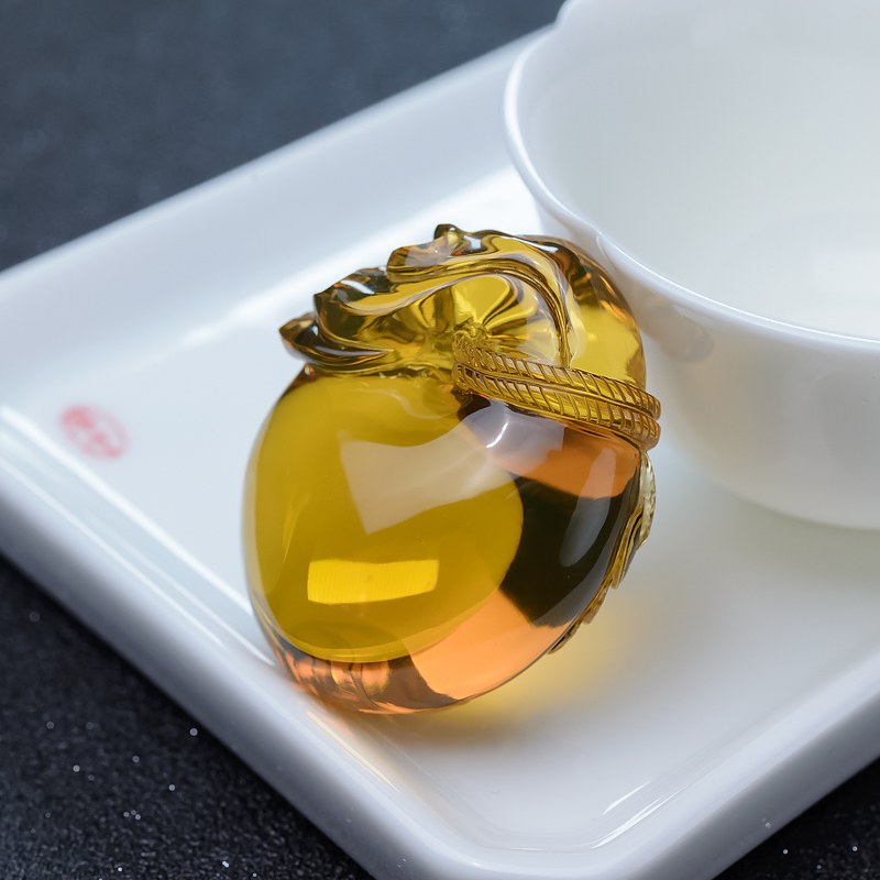 天然蓝珀代代有钱吊坠-红掌柜