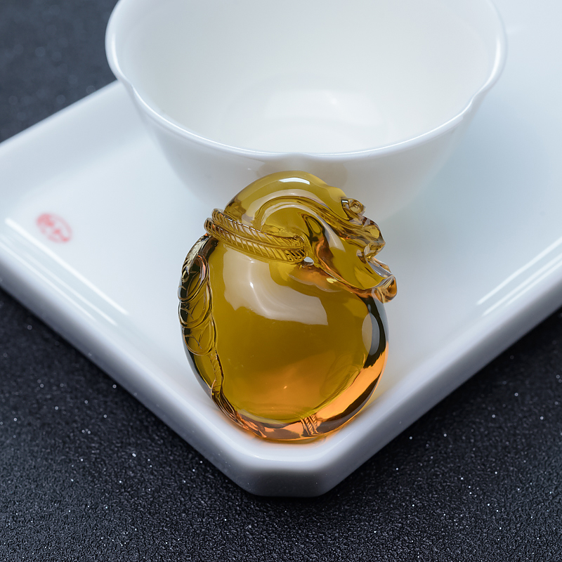 墨西哥蓝珀代代有钱吊坠-红掌柜