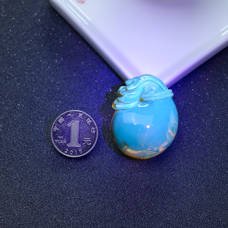 墨西哥蓝珀代代有钱挂坠-红掌柜