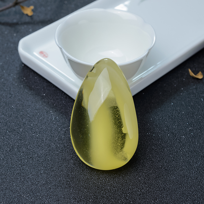 柠檬黄金绞蜜随形吊坠-红掌柜