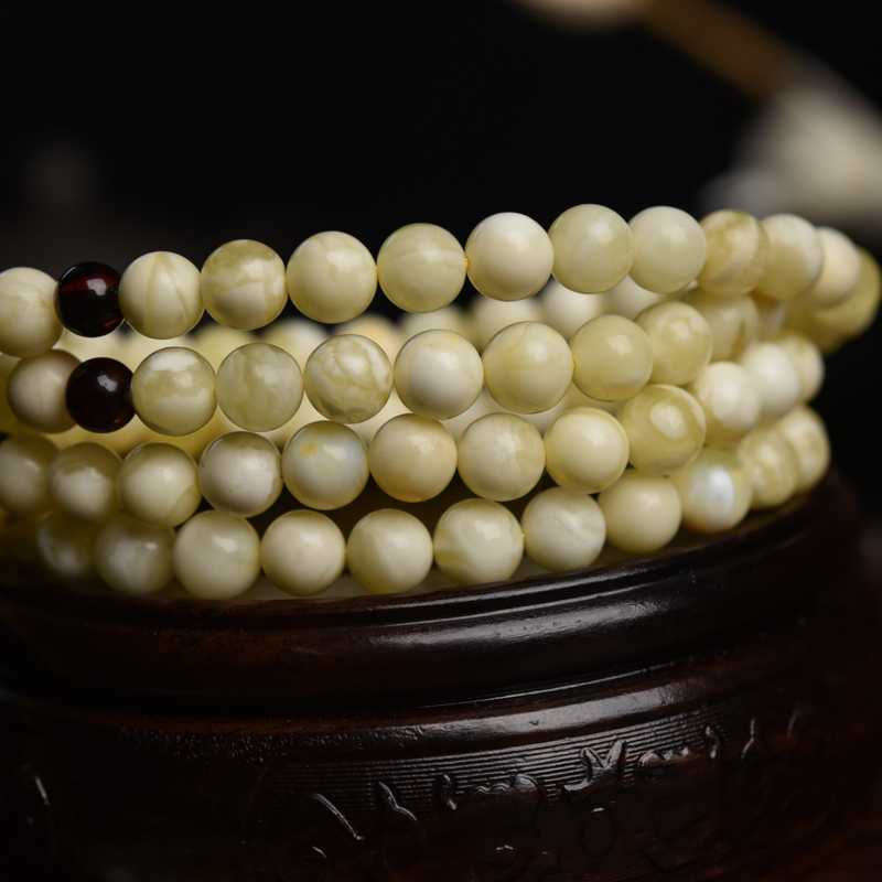 6mm蜜蜡108佛珠-红掌柜