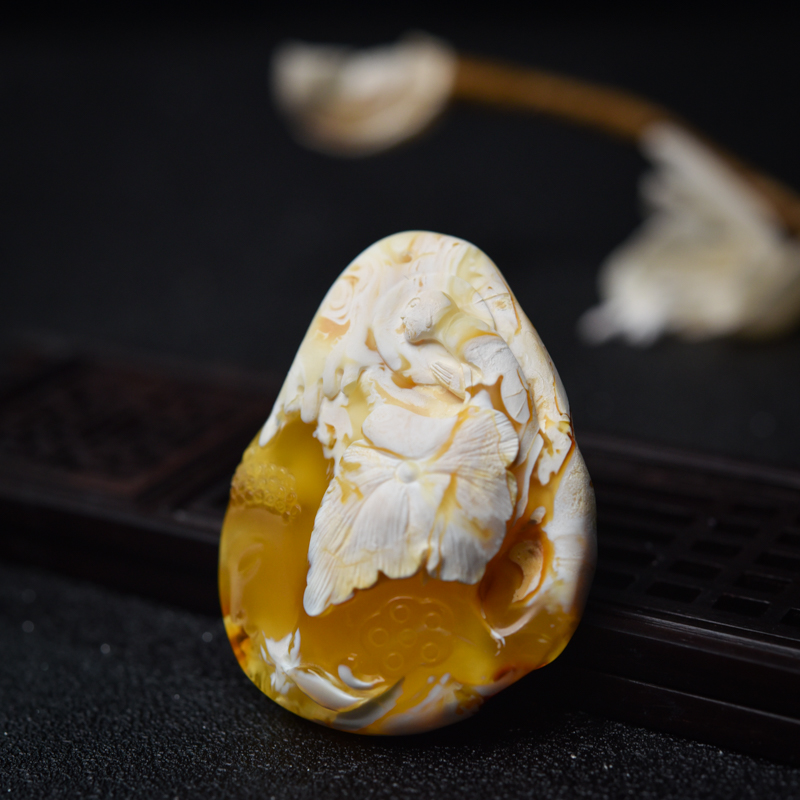 波罗的海蜜蜡悟道吊坠-红掌柜