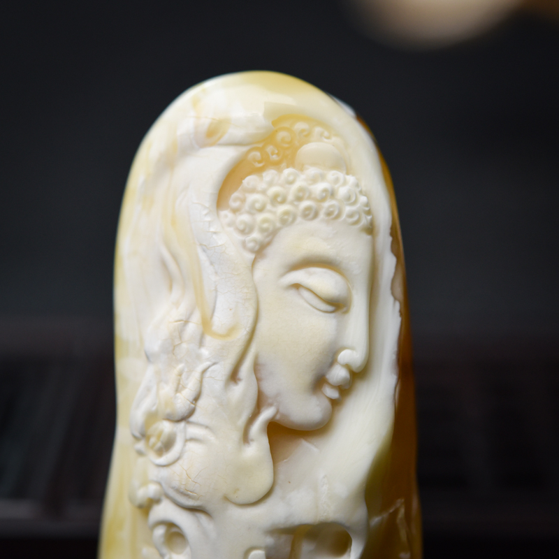 波罗的海白花蜜蜡一念之间吊坠-红掌柜