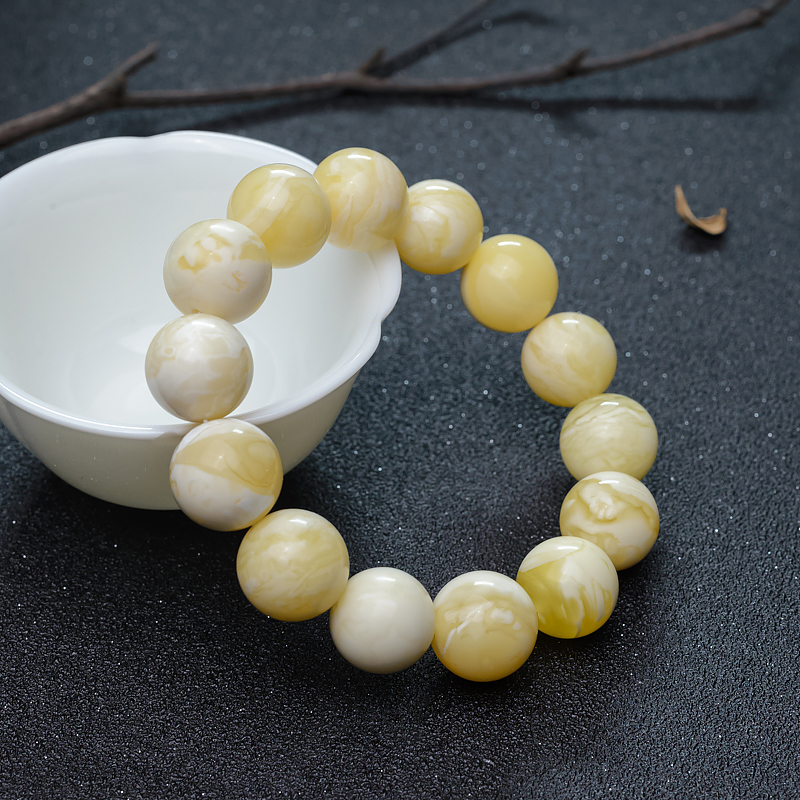 15.5mm蜜蜡单圈手串-红掌柜