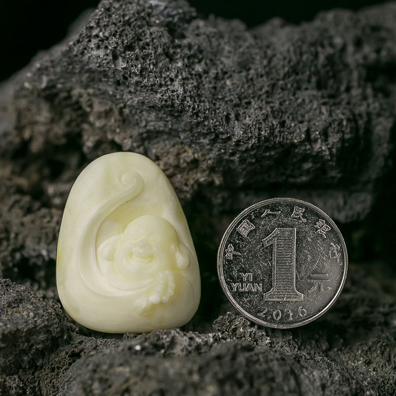 天然白蜜佛吊坠-红掌柜