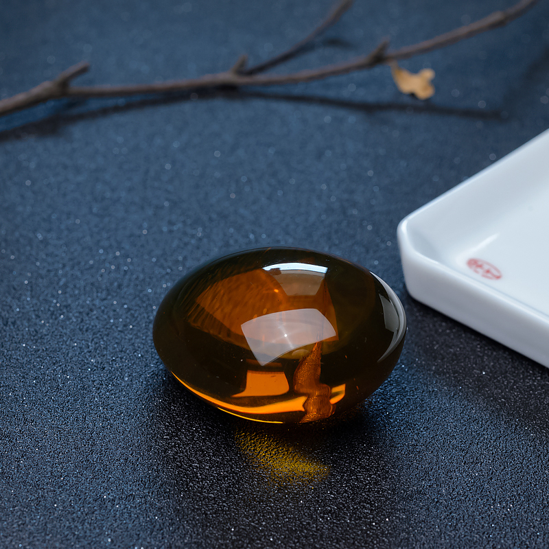 琥珀随形吊坠-红掌柜