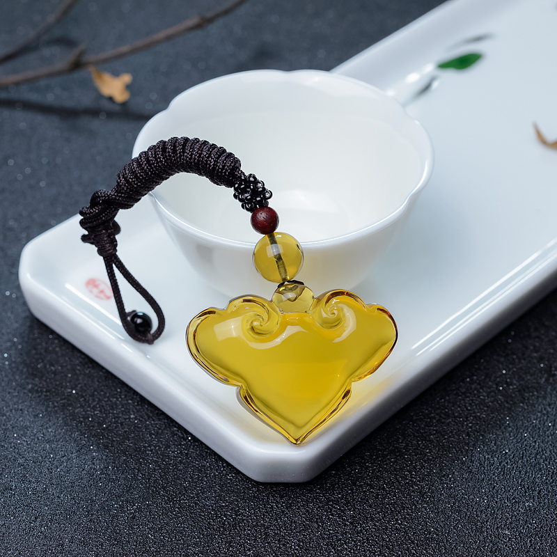 金兰珀如意锁吊坠-红掌柜