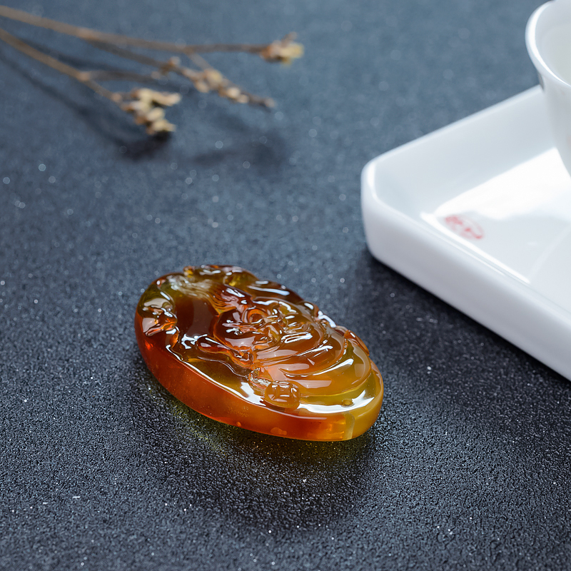 天然金绞蜜财神吊坠-红掌柜