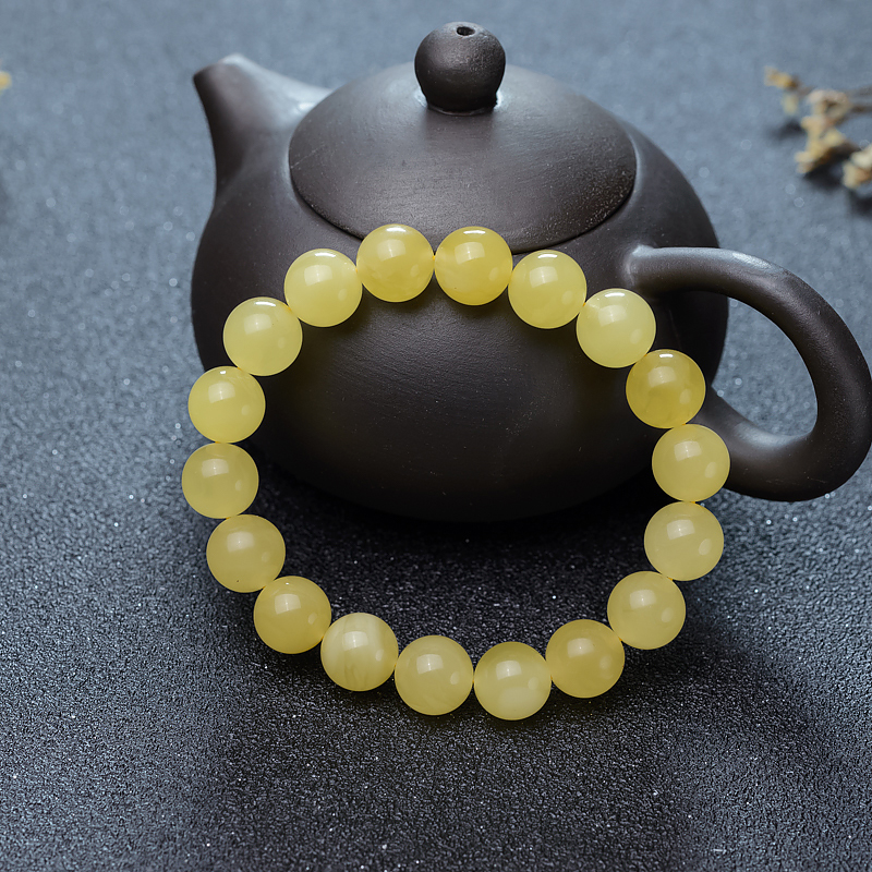 波罗的海天然蜜蜡单圈手串-红掌柜