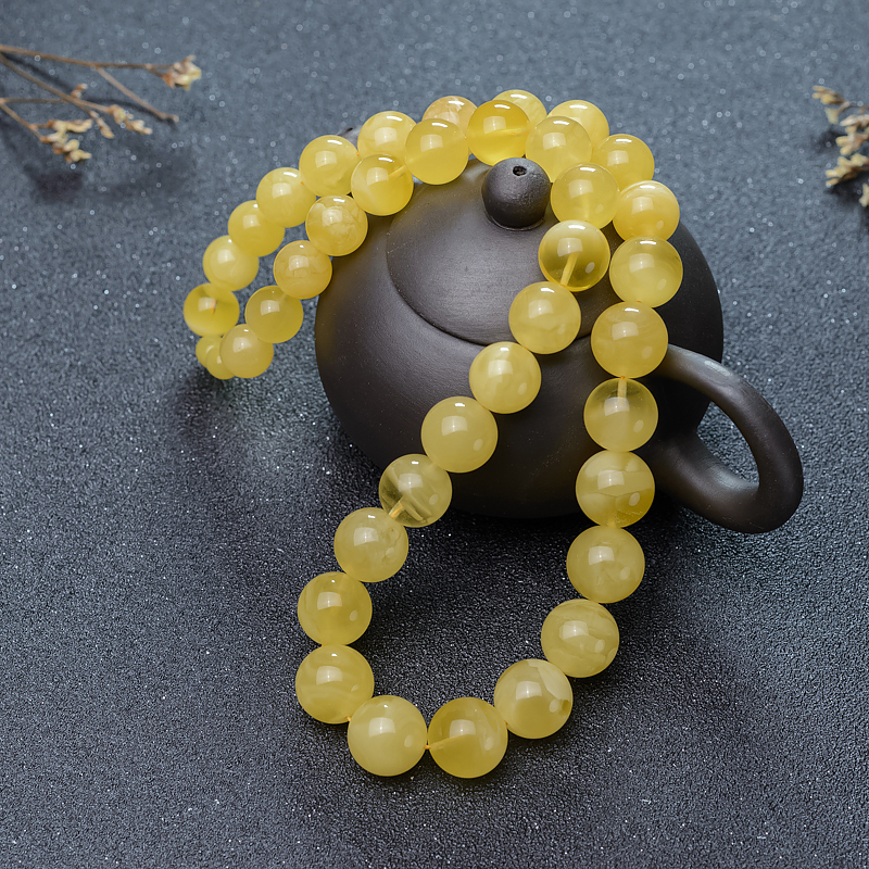 波罗的海鸡油黄蜜蜡塔链-红掌柜