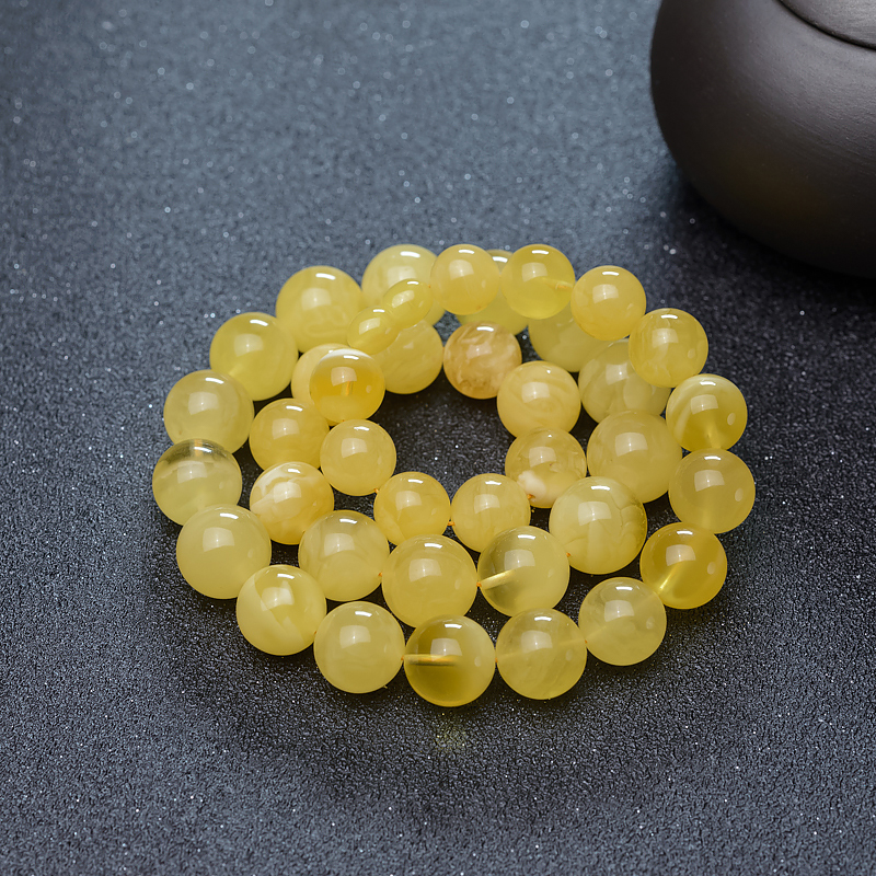 鸡油黄蜜蜡塔链-红掌柜