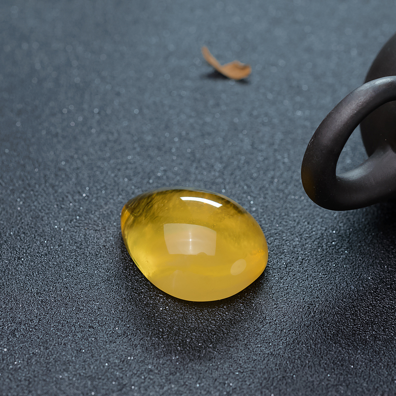 天然金绞蜜水滴吊坠-红掌柜